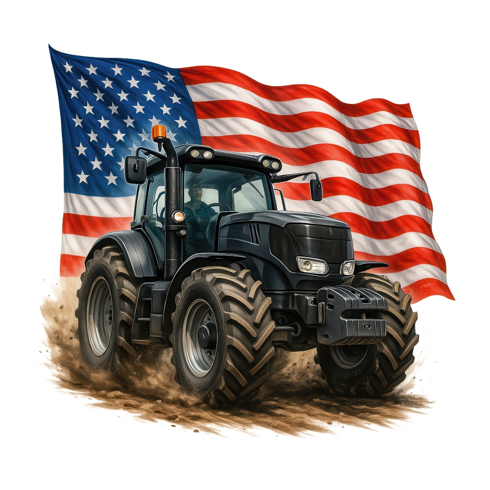 Patriotic Tractor Fabric Panel 20