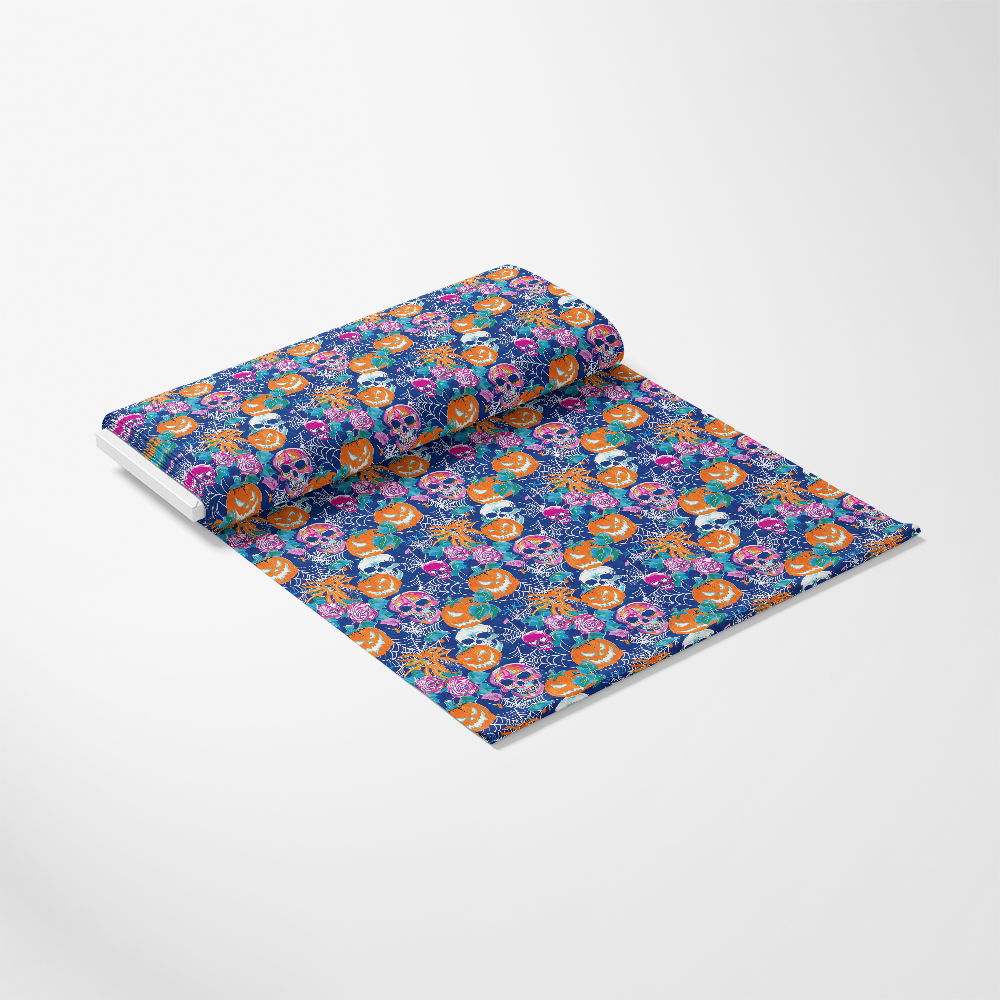 Preppy Bright Halloween Pattern 7 Quilting Cotton Fabric