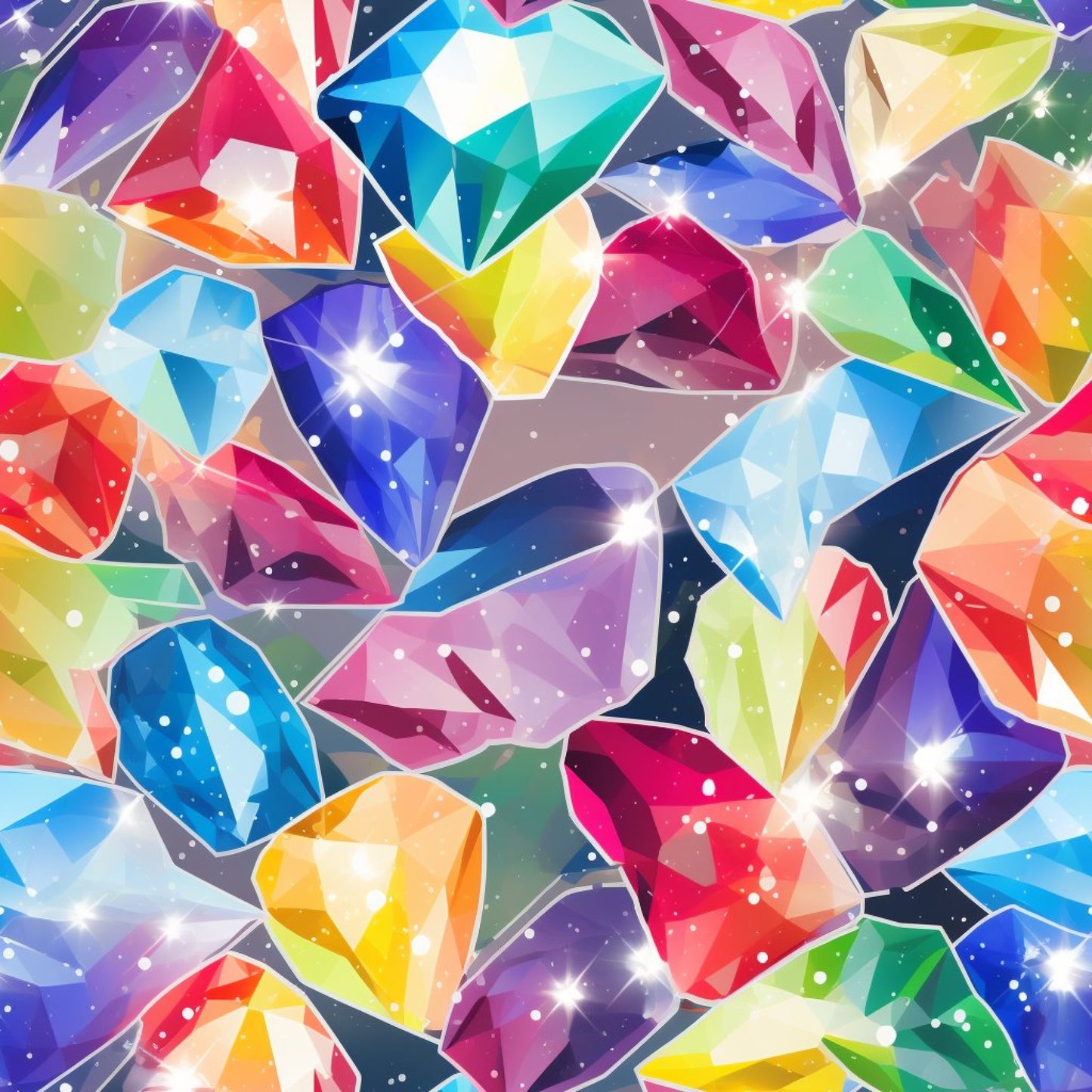 PrismFusion Rainbow Diamond Pattern 4 Quilting Cotton Fabric