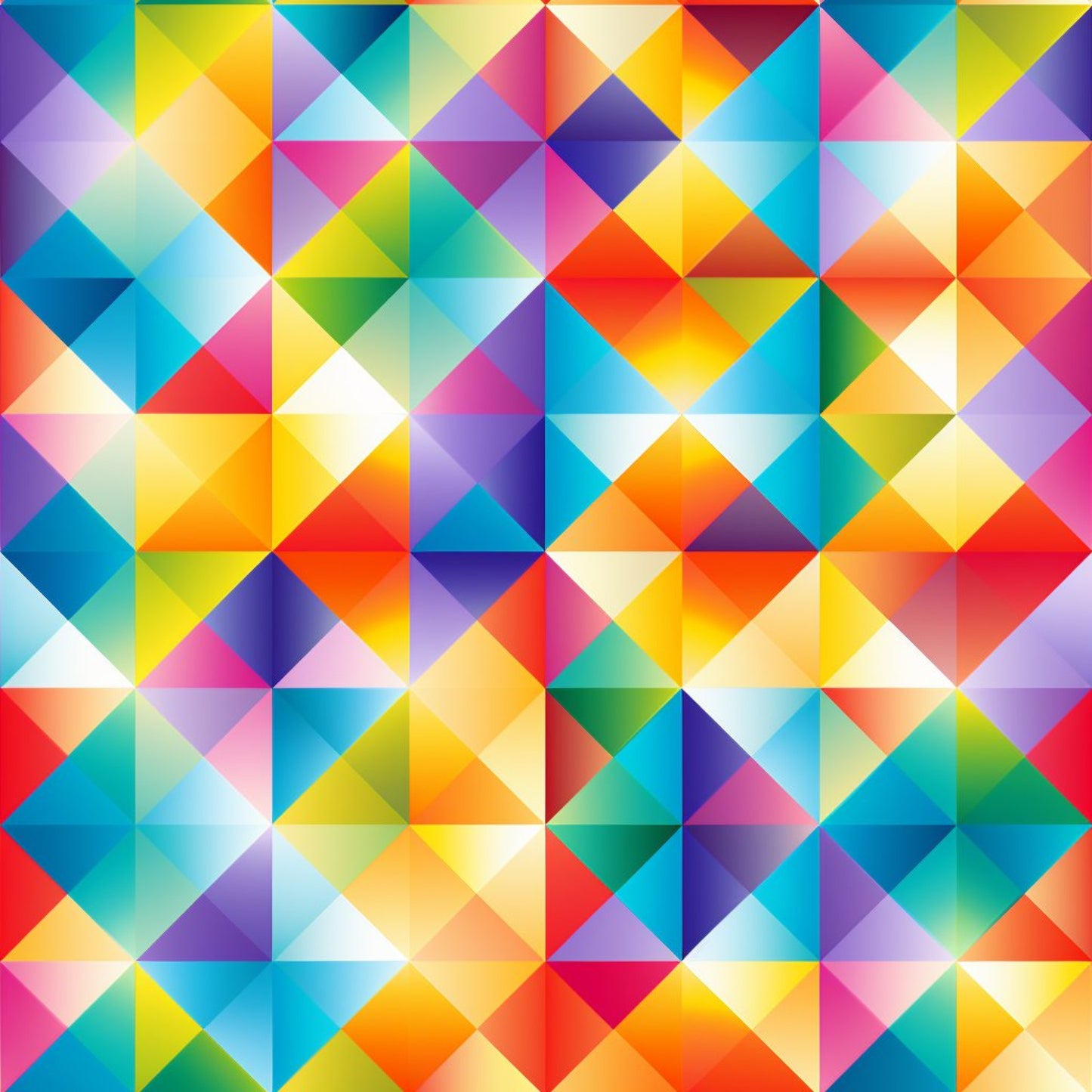 PrismFusion Rainbow Diamond Pattern 5 Quilting Cotton Fabric