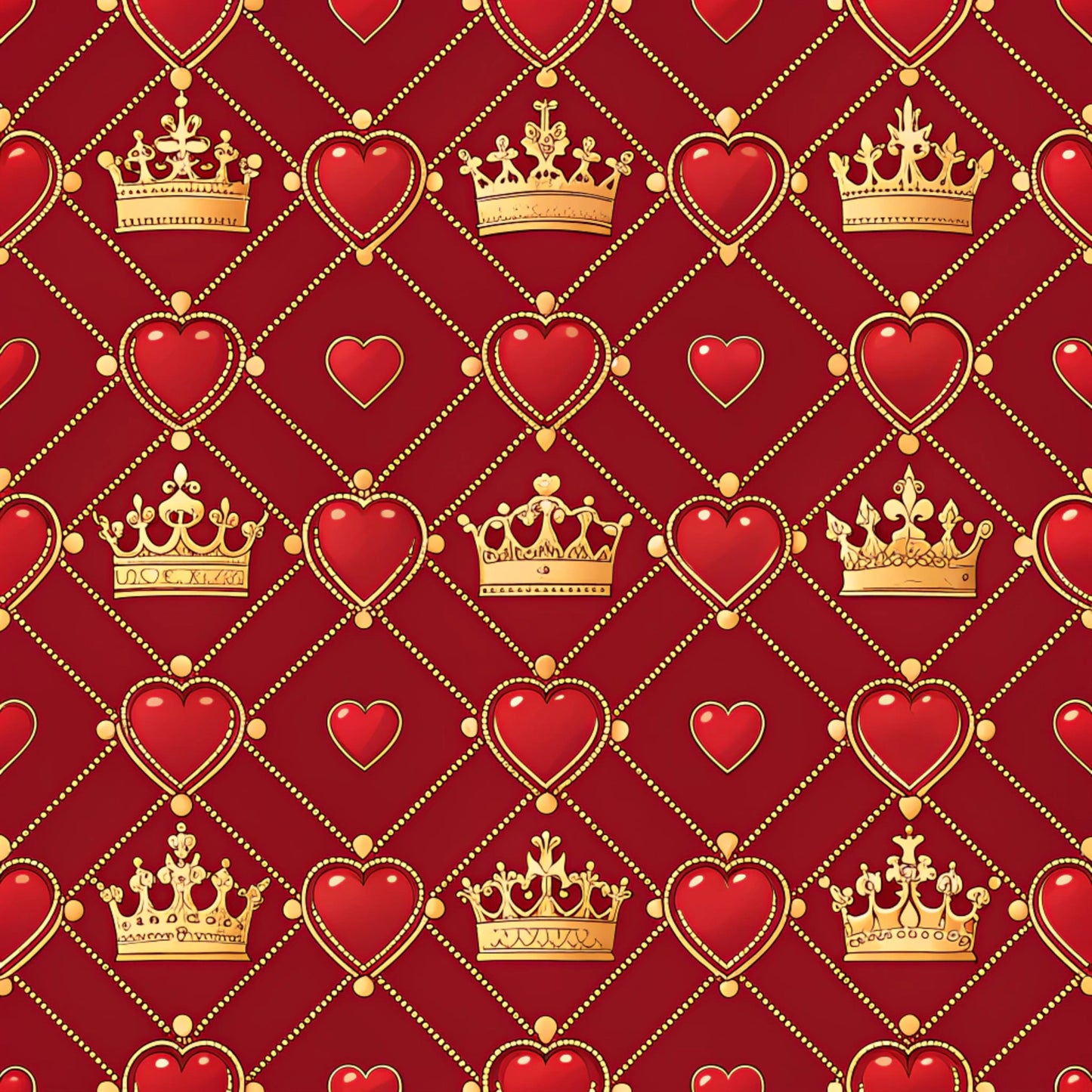 Queen of Hearts Pattern 21 Quilting Cotton Fabric