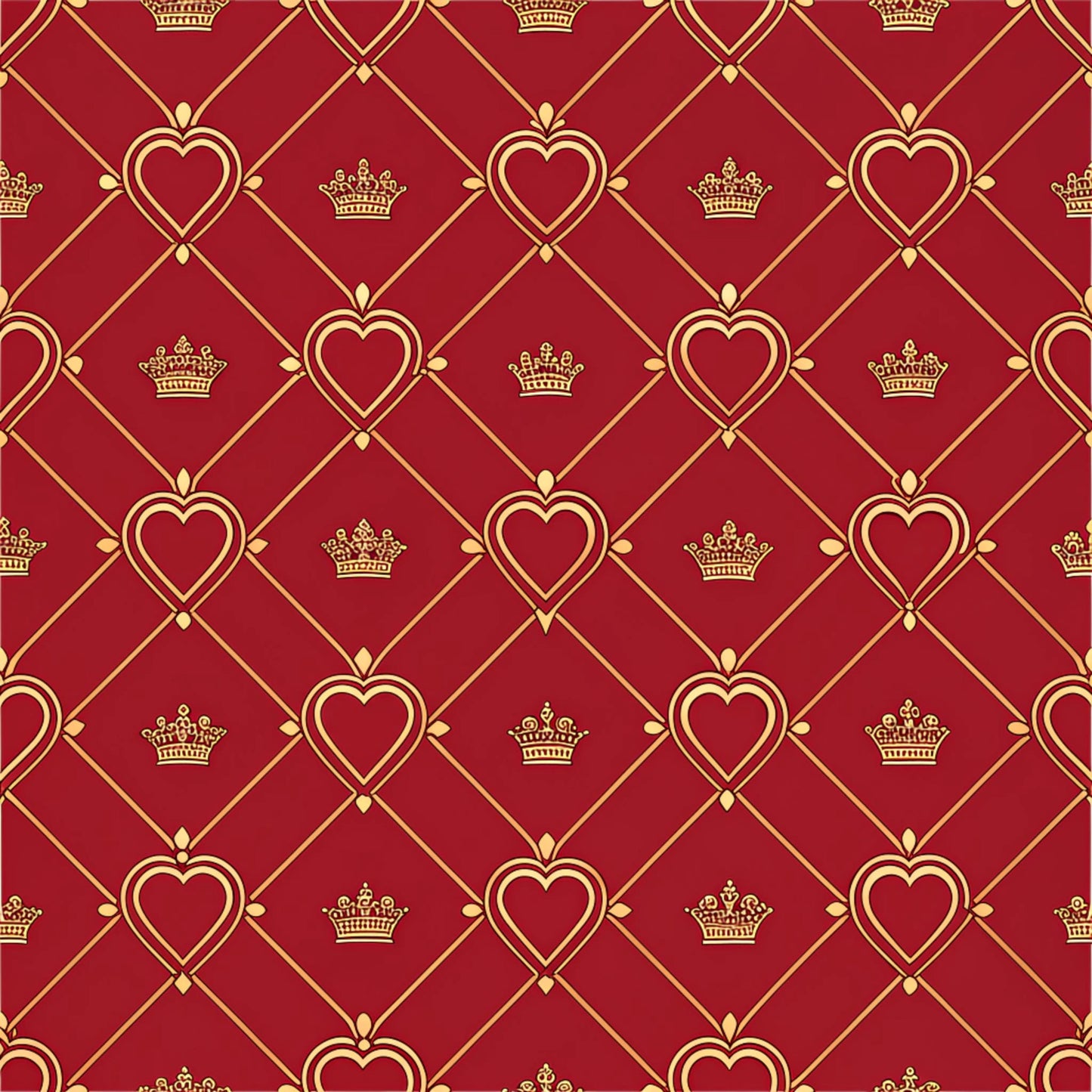 Queen of Hearts Pattern 26 Quilting Cotton Fabric