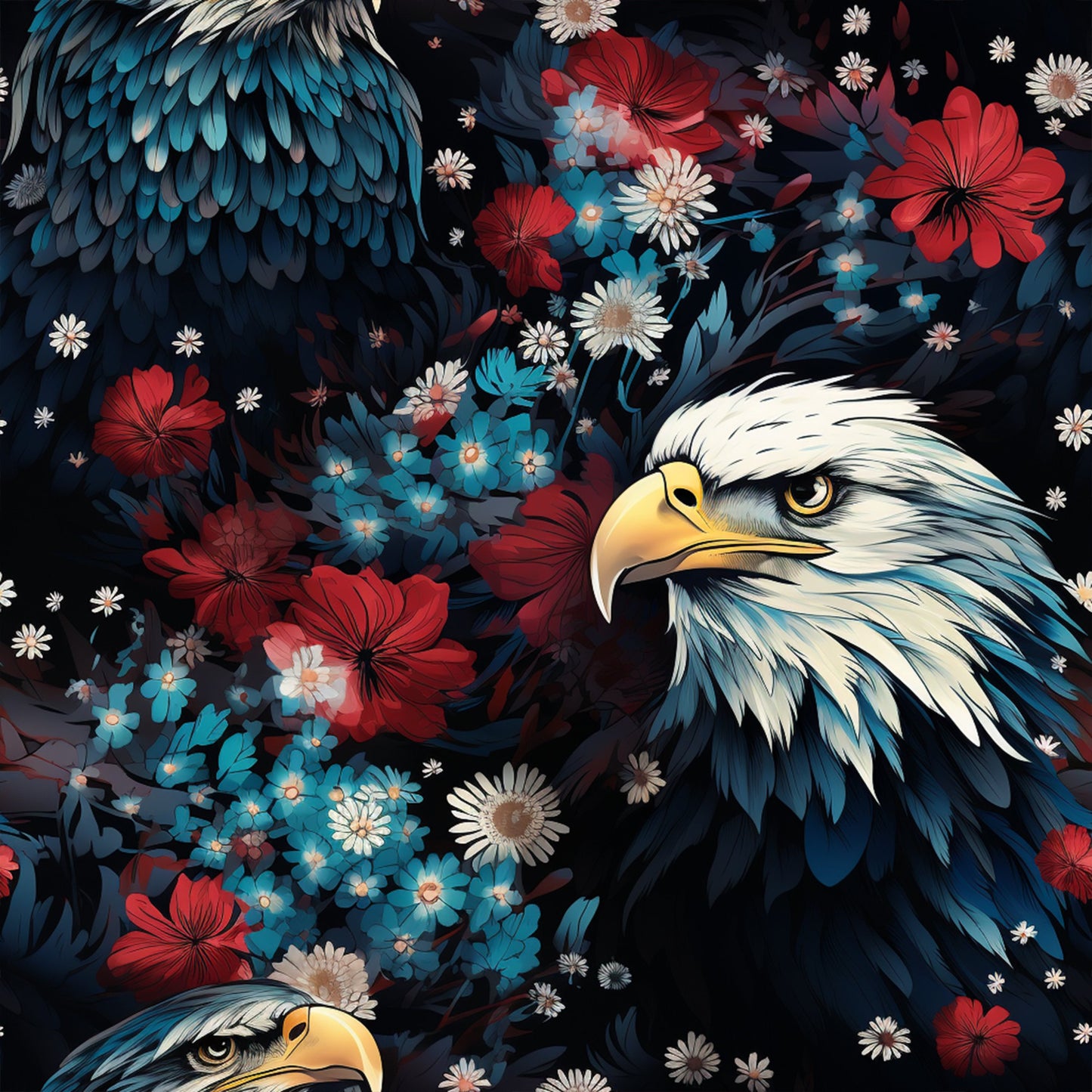 Realistic 4th of July Pattern 19 Quilting Cotton Fabric