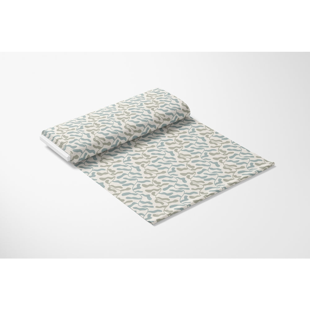 Retro Floral Pattern 10 Quilting Cotton Fabric, quilting, cotton, fabric, floral, retro, vintage, cream, beige, light blue, abstract, textile, yardage, soft, premium, seamless, smooth, traditional, eco-friendly