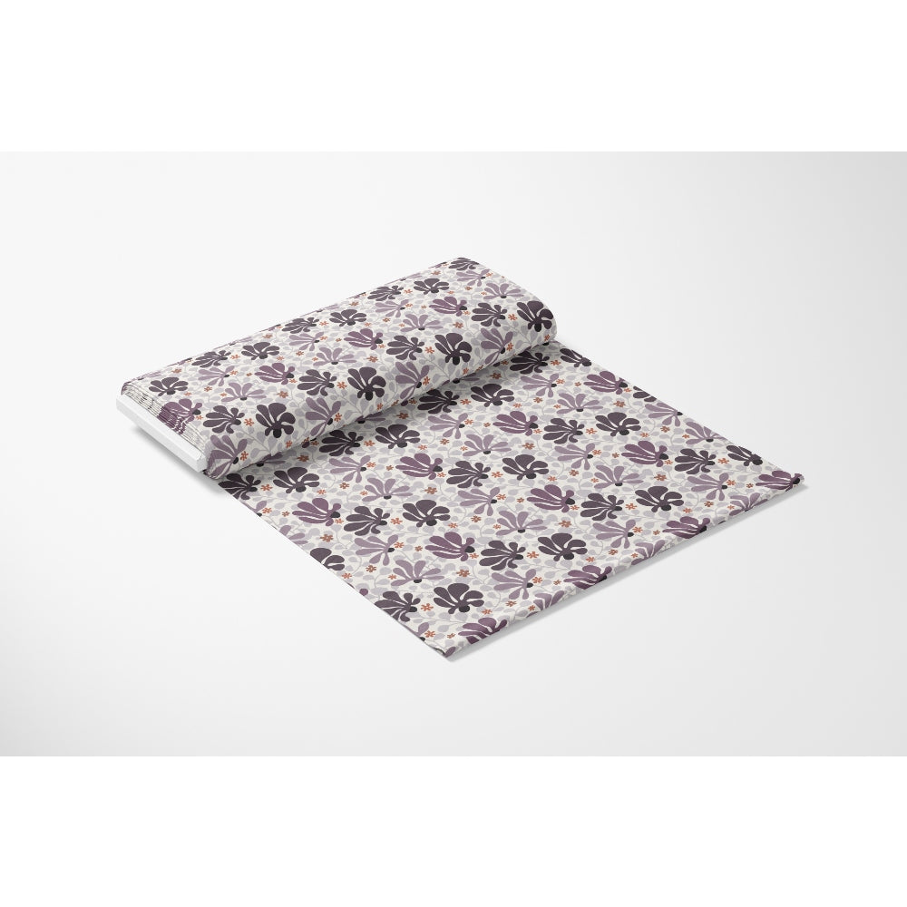 Retro Floral Pattern 11 Quilting Cotton Fabric, cotton, quilting, fabric, floral, retro, vintage, purple, lavender, white, beige, textile, soft, premium, yardage, decorative, printed, traditional, delicate, smooth, material