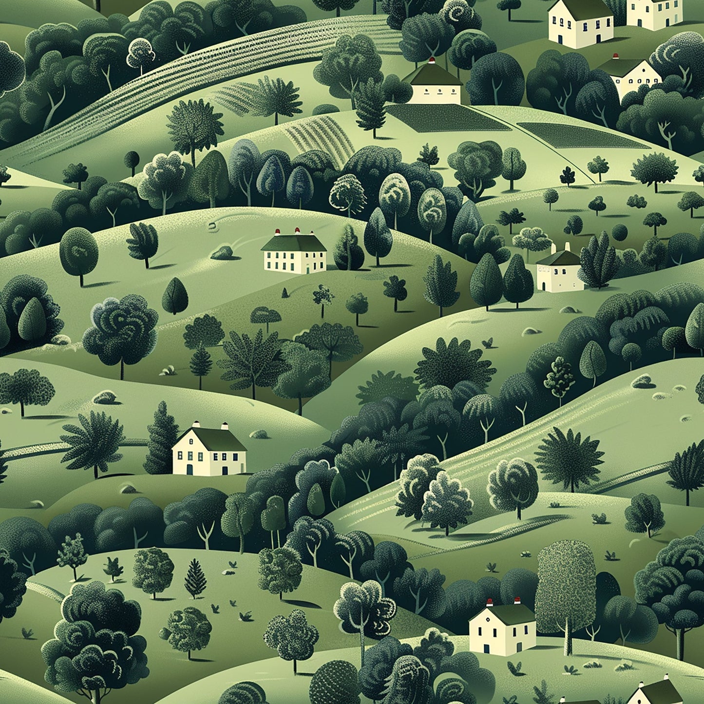 Rolling Hills Pattern 10 Quilting Cotton Fabric