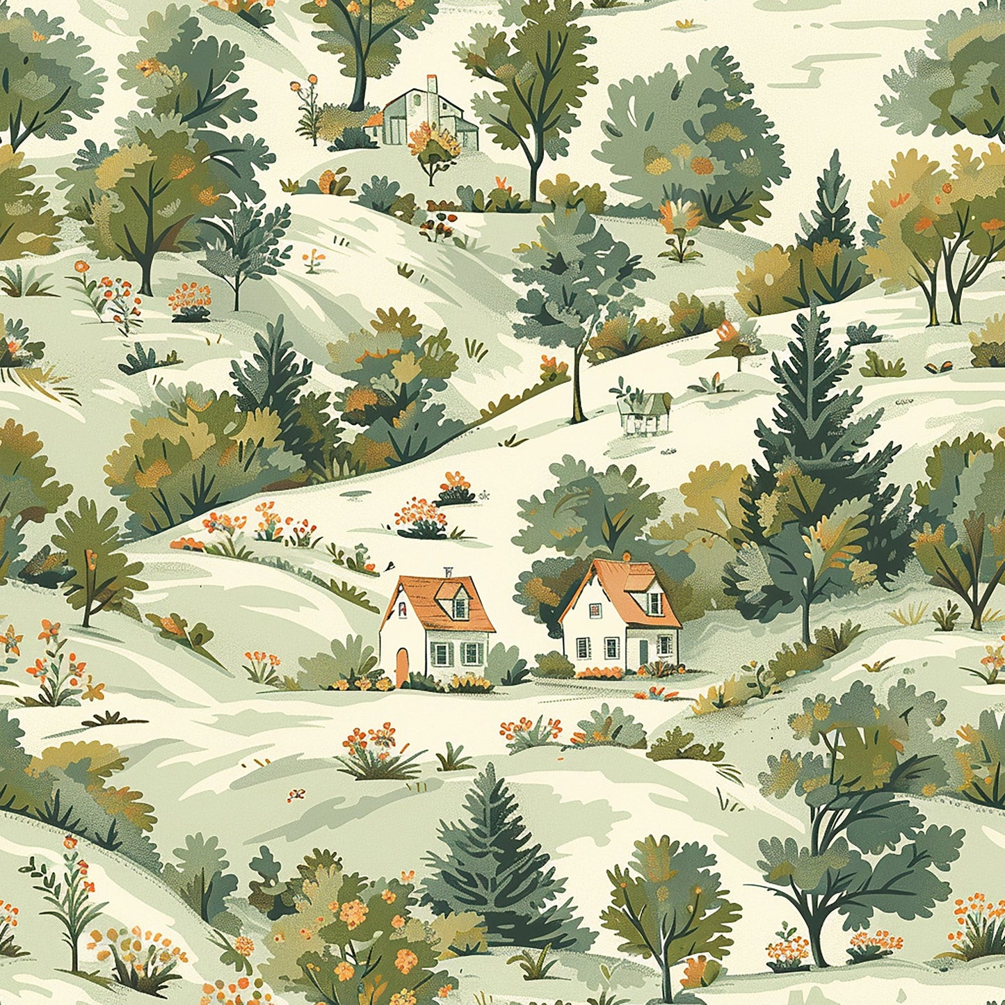 Rolling Hills Pattern 4 Quilting Cotton Fabric