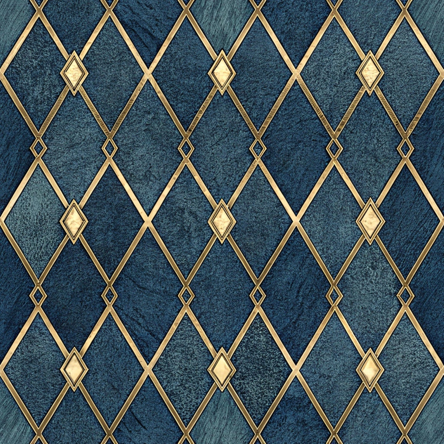 Royal Blue Azure Pattern 12 Quilting Cotton Fabric