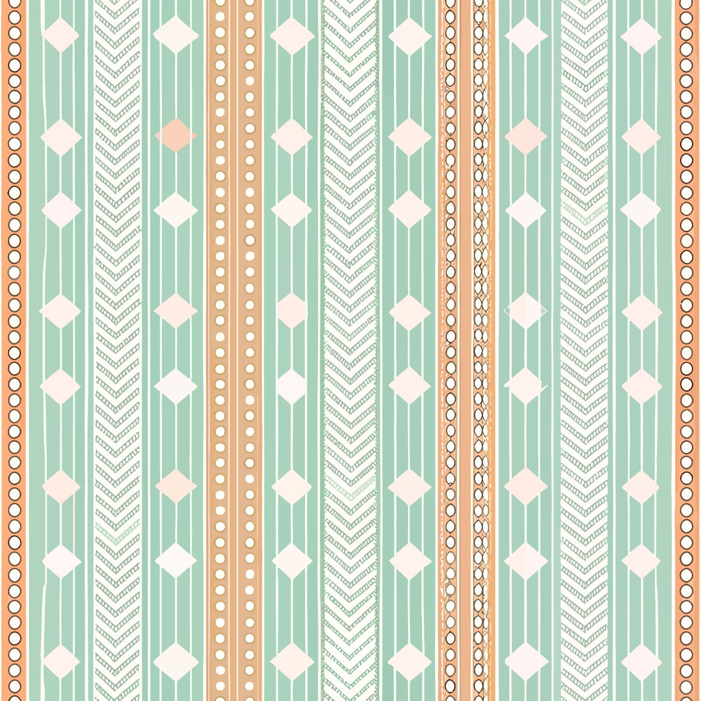 Scandinavian Geometric Pattern 5 Quilting Cotton Fabric