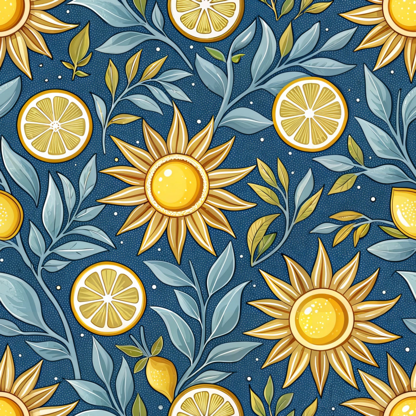 Sicilian Summer Pattern 12 Quilting Cotton Fabric