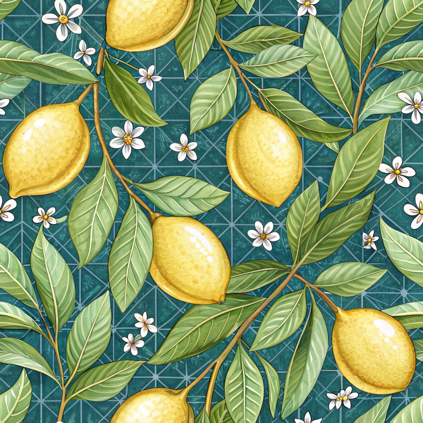 Sicilian Summer Pattern 1 Quilting Cotton Fabric