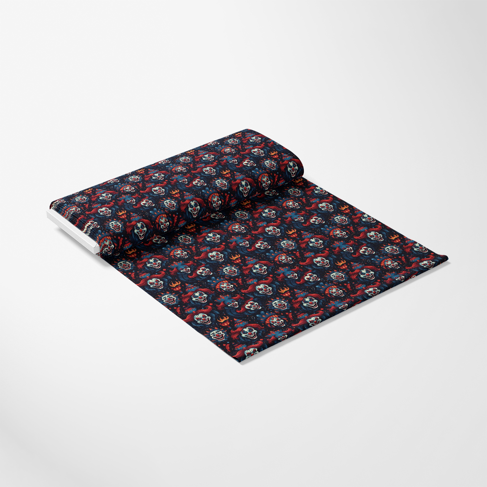 - Sinister Sideshow Pattern 6 Quilting Cotton Fabric
- dark blue background
- red accents
- skull motifs
- gothic design
- Halloween theme
- spooky prints
- cotton textile
- quilting fabric
- Halloween cotton fabric
- eerie pattern
- decorative fabric
- spooky quilting material