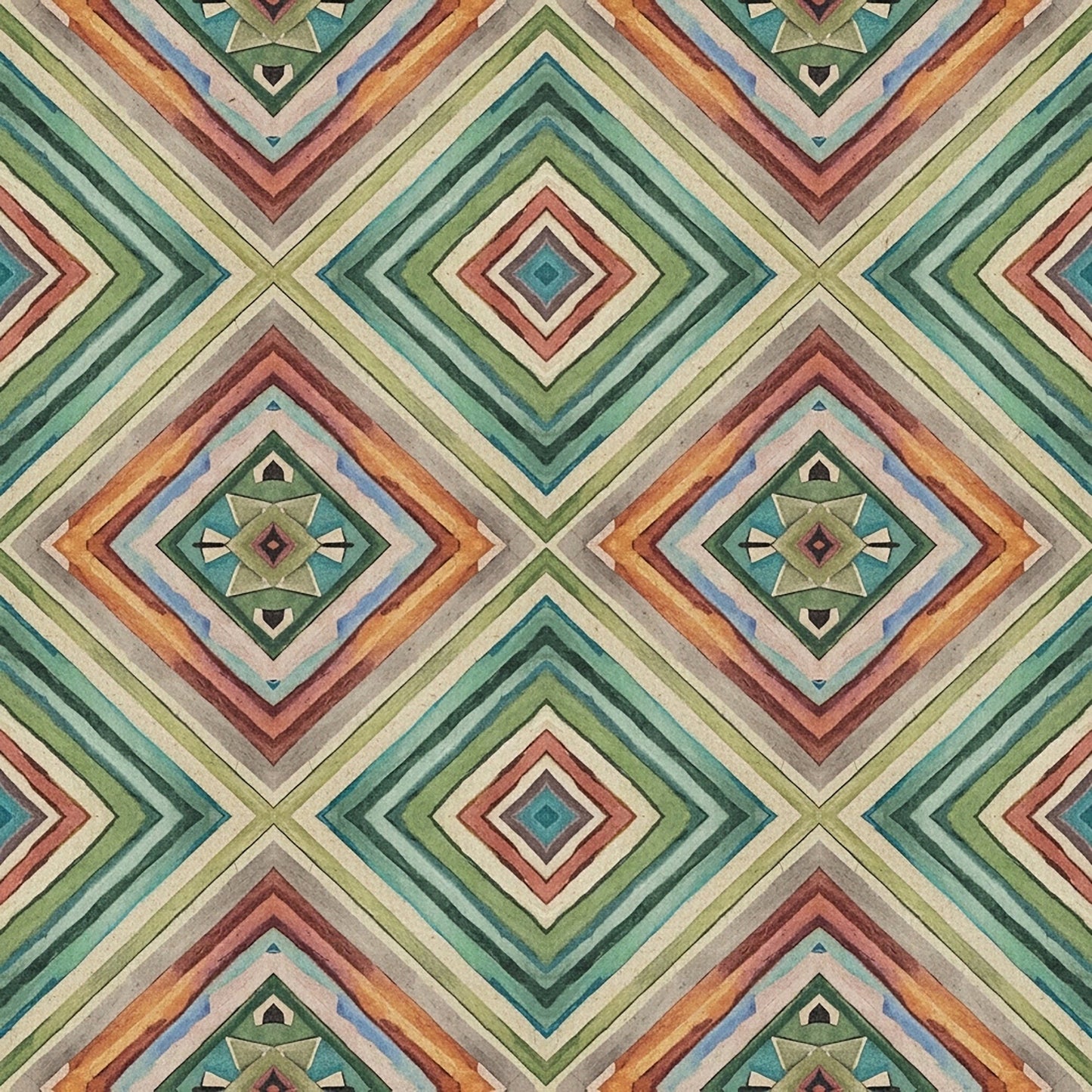 Southwest Aztec Tribal Pattern 8 Quilting Cotton Fabric