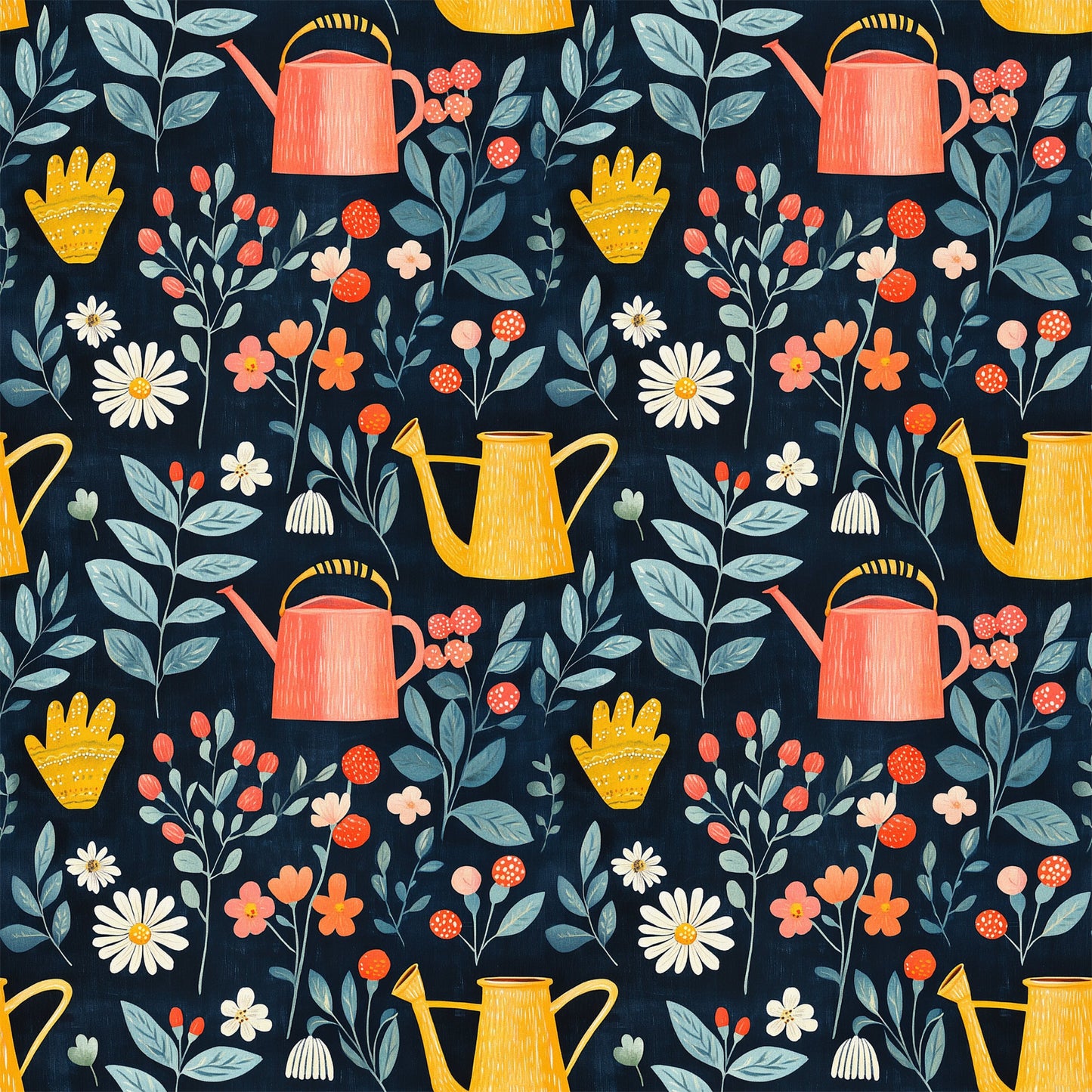 Sow and Tell Gardening Pattern 11 Quilting Cotton Fabric
