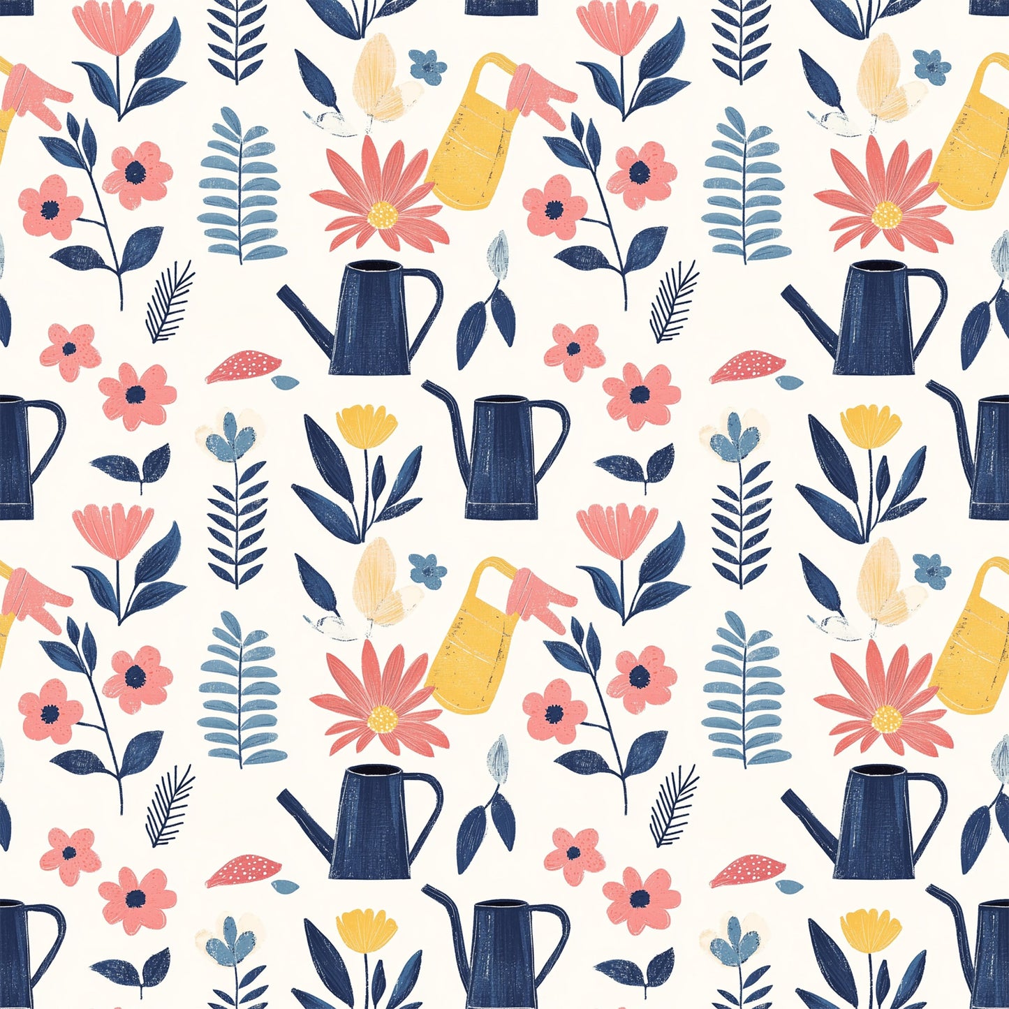 Sow and Tell Gardening Pattern 8 Quilting Cotton Fabric
