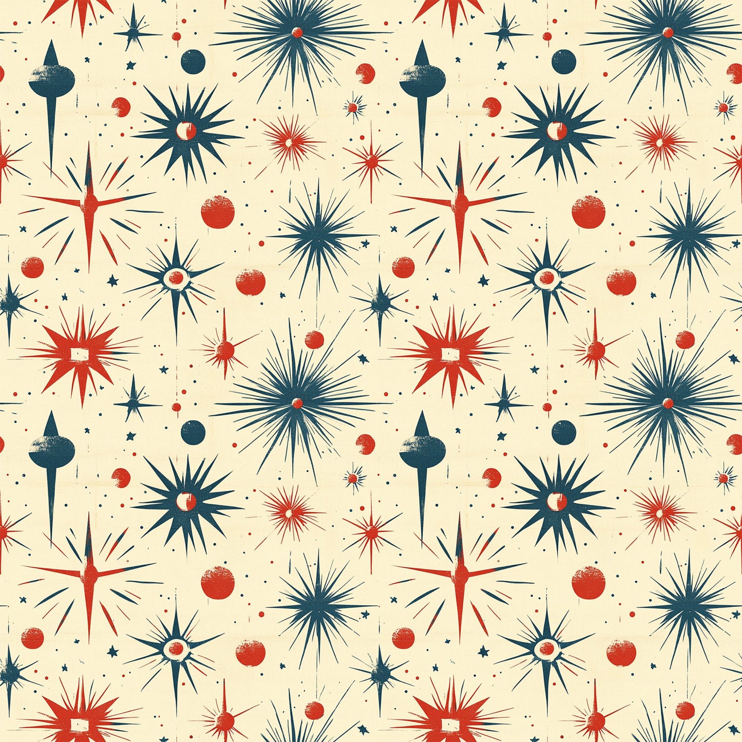 Sparkleworks Mid-Century 4th of July Pattern 9 Quilting Cotton Fabric
