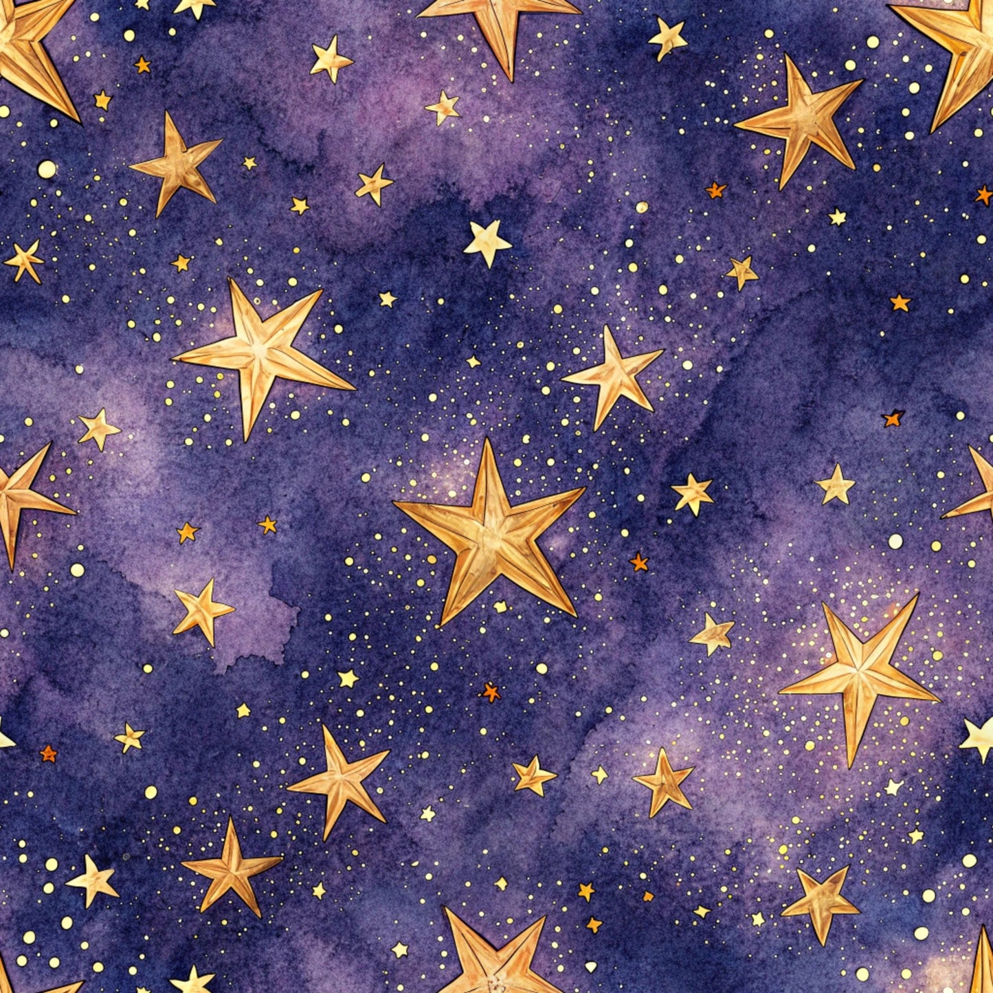 Starry Purple Skies Pattern 10 Quilting Cotton Fabric