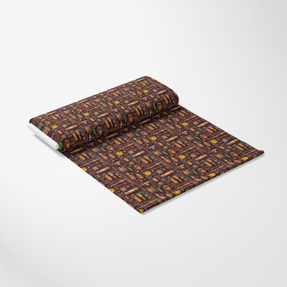 Steampunk Pipes Pattern 3 Quilting Cotton Fabric