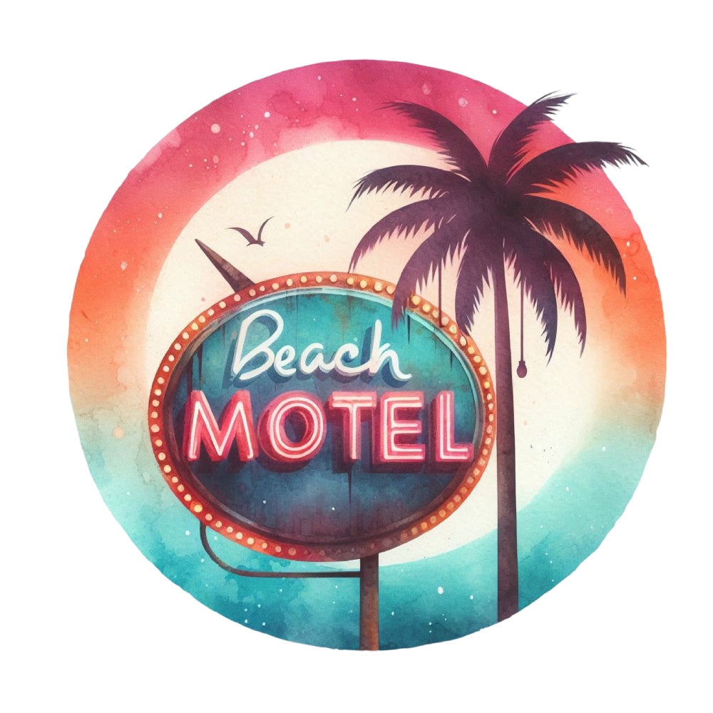 Summer Beach Round Fabric Panel 27