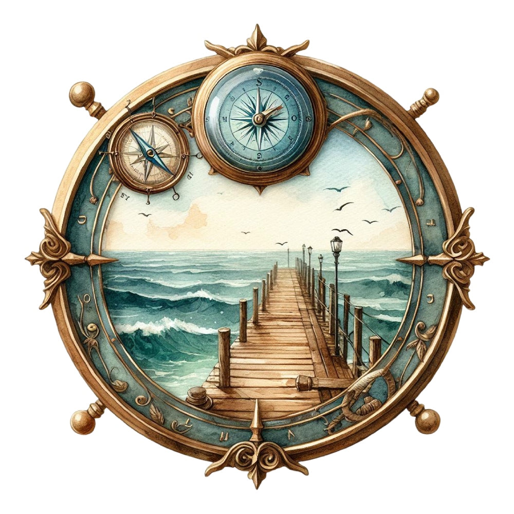 Summer Beach Round Fabric Panel 29