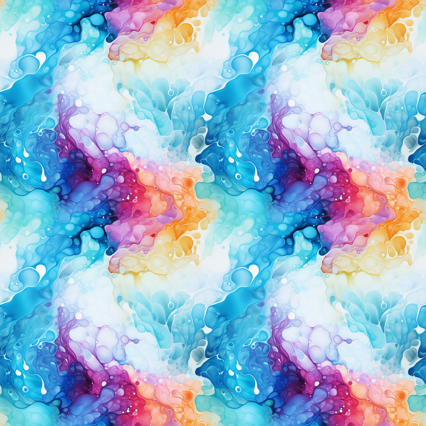 Summer Colored Marble Pattern 4 Quilting Cotton Fabric