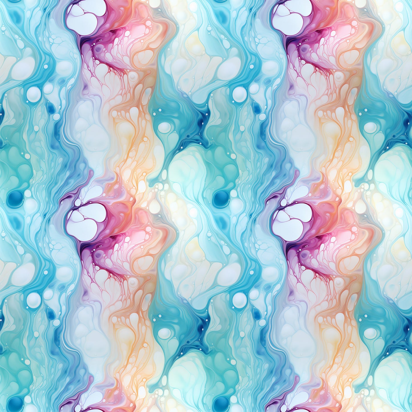 Summer Colored Marble Pattern 7 Quilting Cotton Fabric