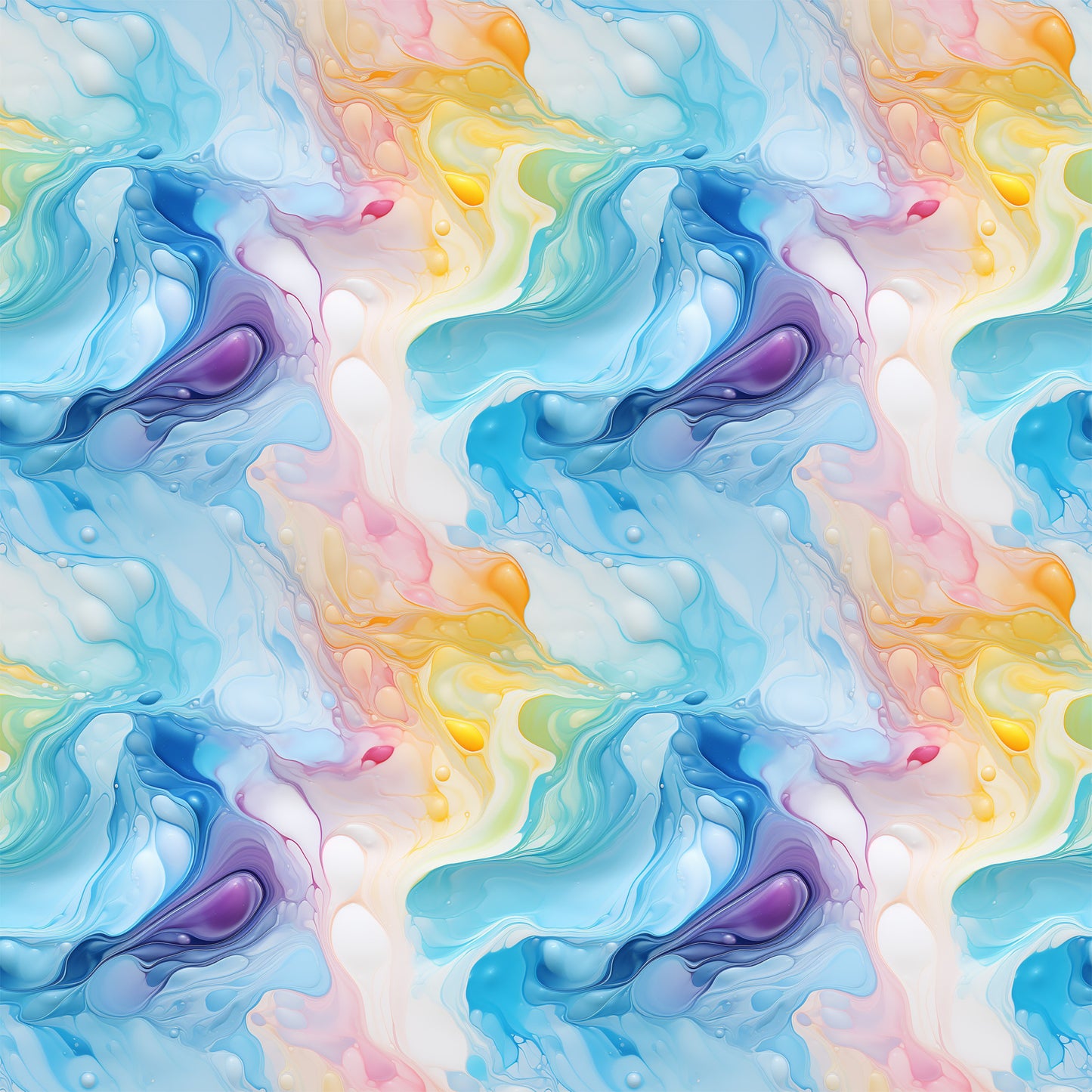 Summer Colored Marble Pattern 8 Quilting Cotton Fabric