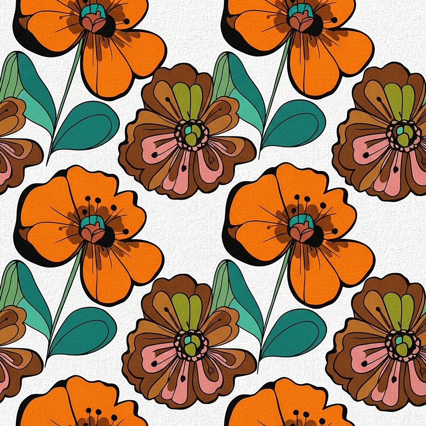 Summer Floral Pattern 15 Quilting Cotton Fabric