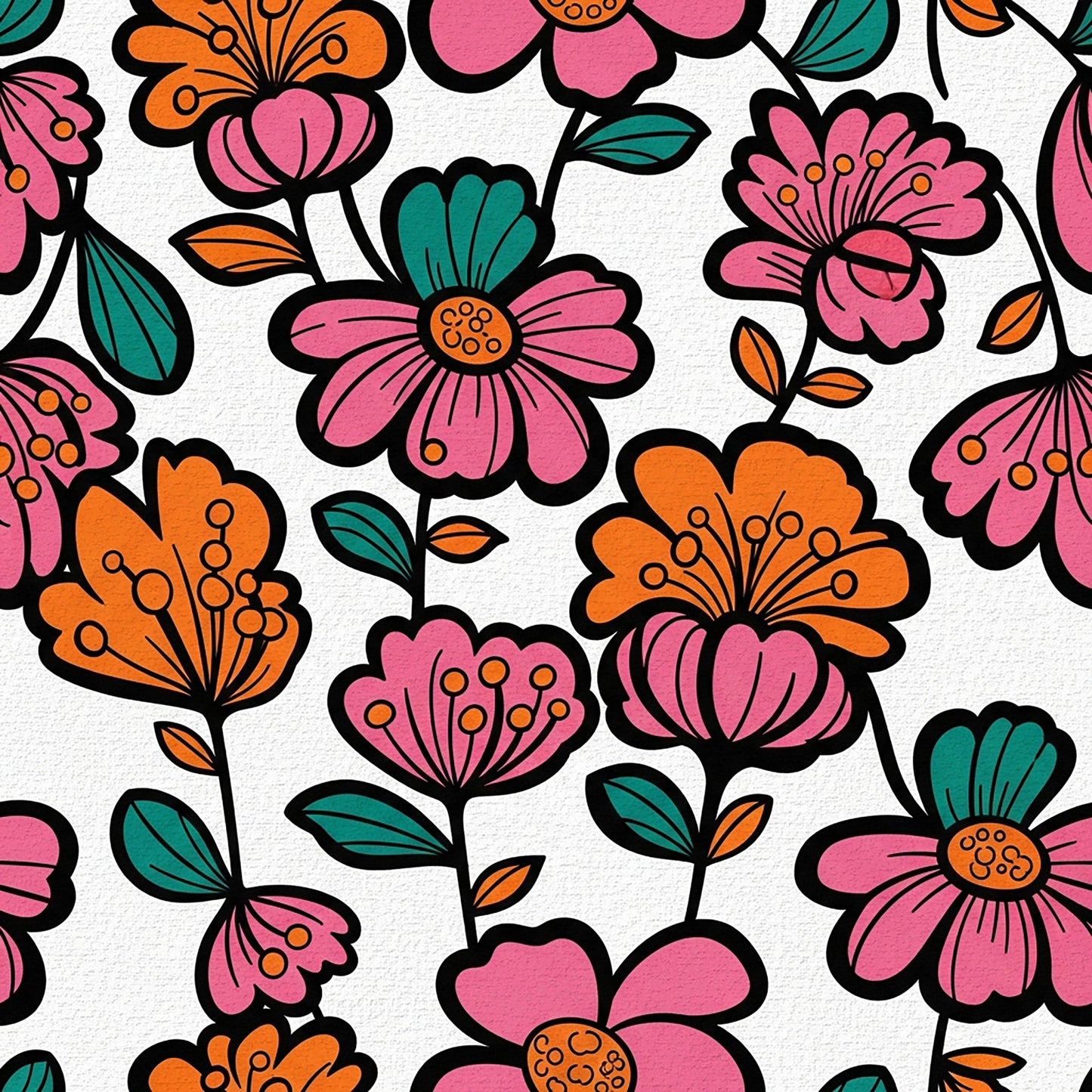 Summer Floral Pattern 22 Quilting Cotton Fabric