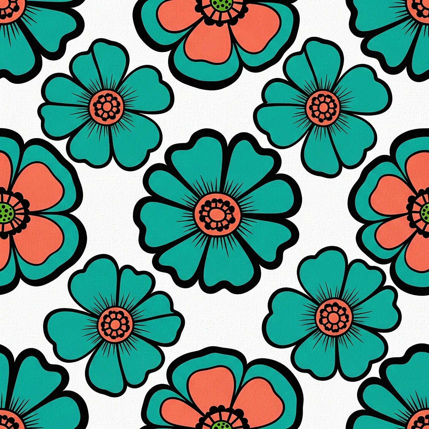 Summer Floral Pattern 7 Quilting Cotton Fabric