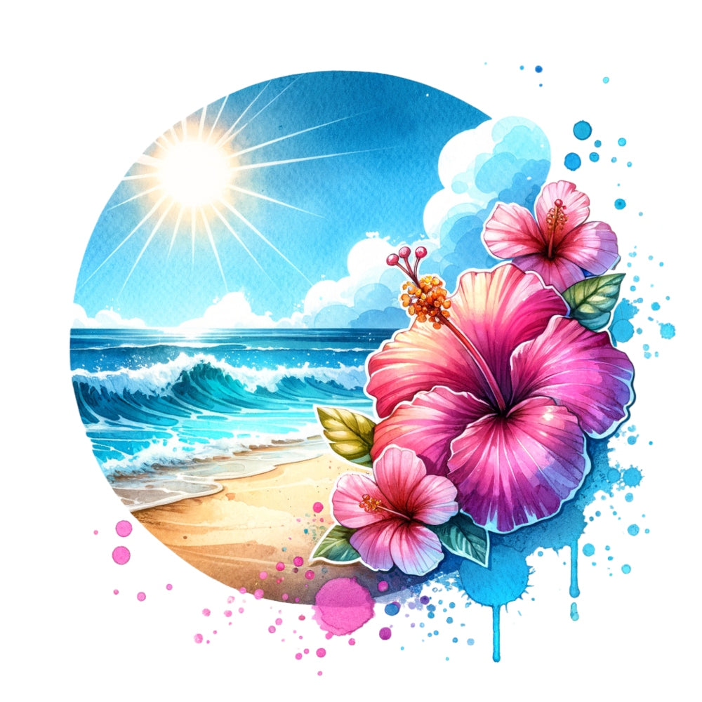 Summer at the Beach Fabric Panel 3 – FabricMegaStore.com