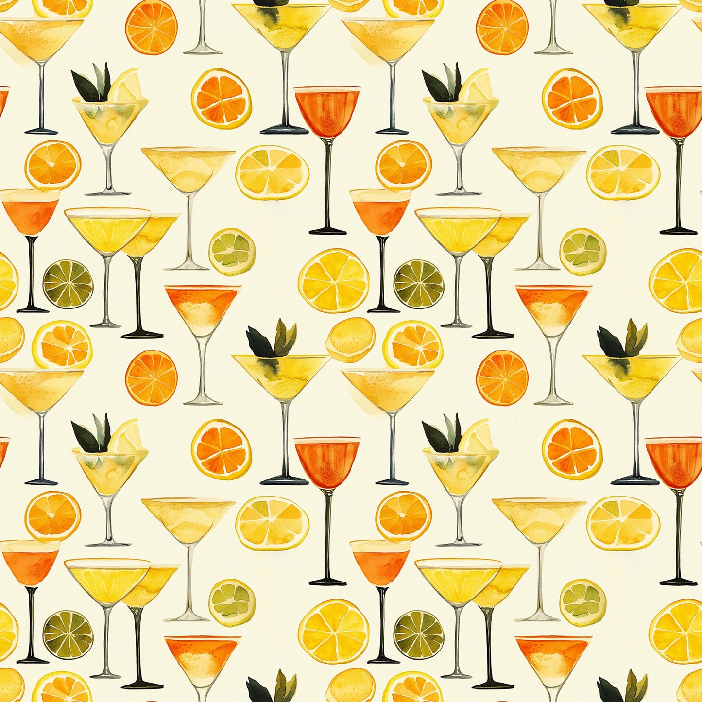 Tart and Tipsy Pattern 7 Quilting Cotton Fabric