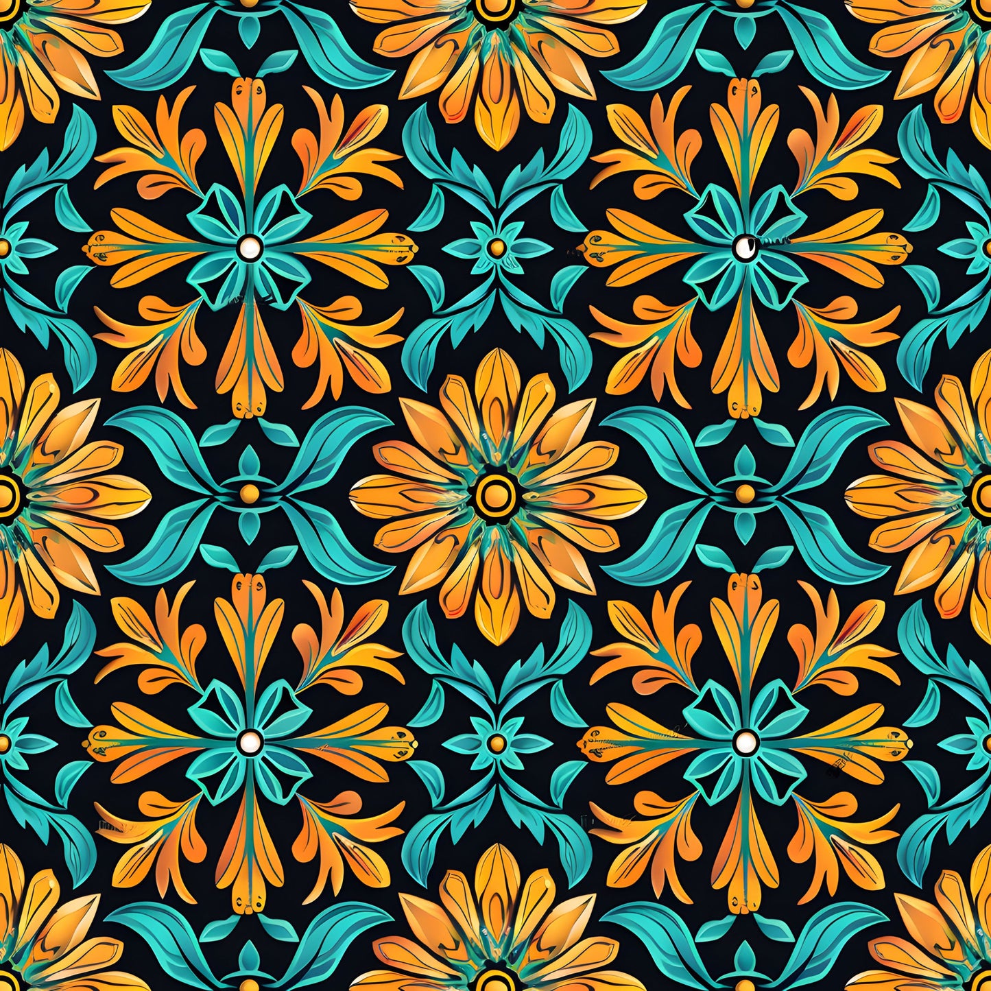 Traditional Najdi Pattern 5 Quilting Cotton Fabric