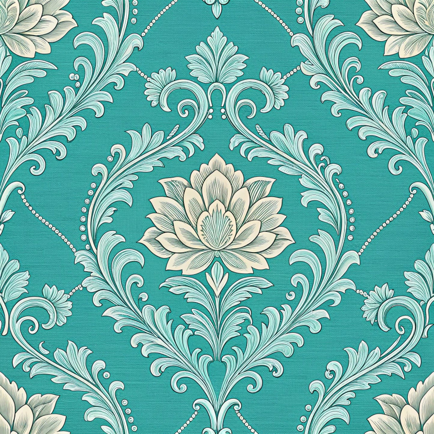 Turquoise Dreams Pattern 22 Quilting Cotton Fabric
