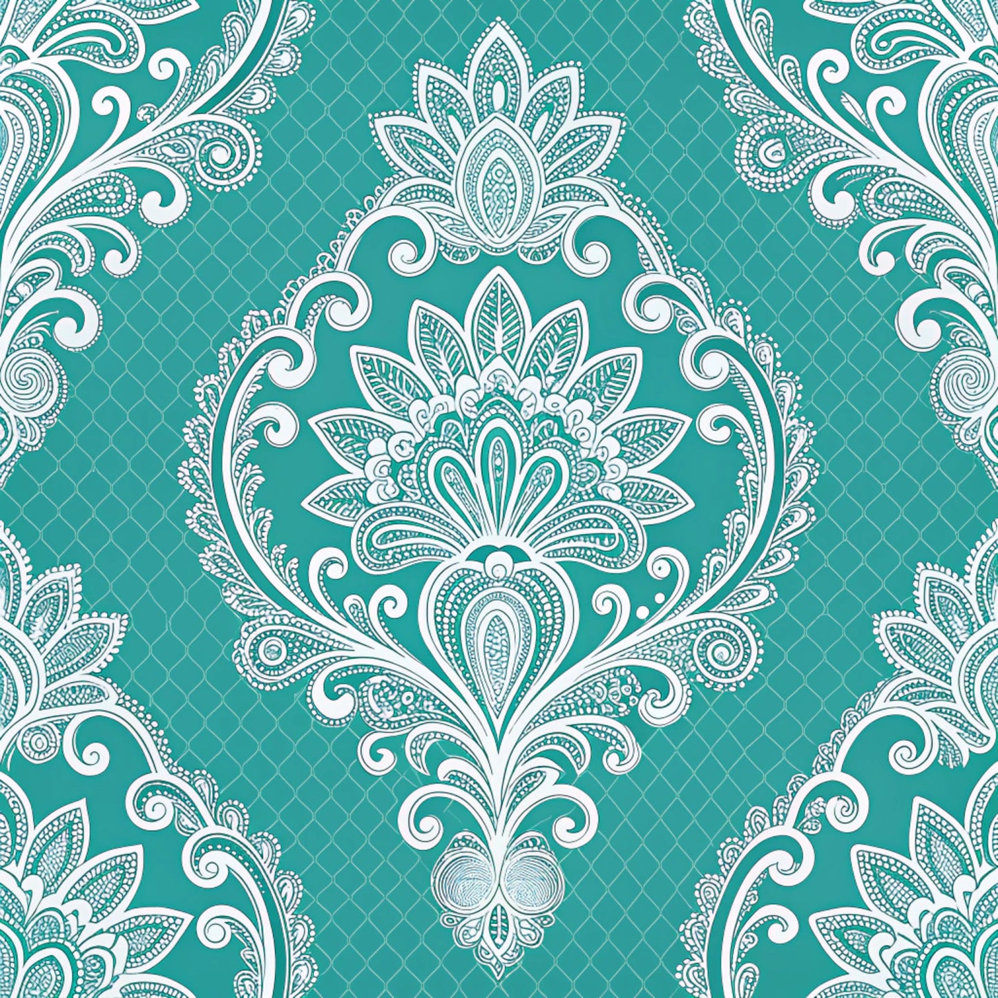 Turquoise Night Birds Pattern 16 Quilting Cotton Fabric