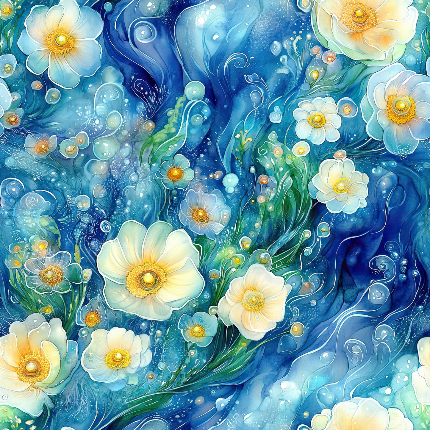 Underwater Dreamscape Pattern 8 Quilting Cotton Fabric