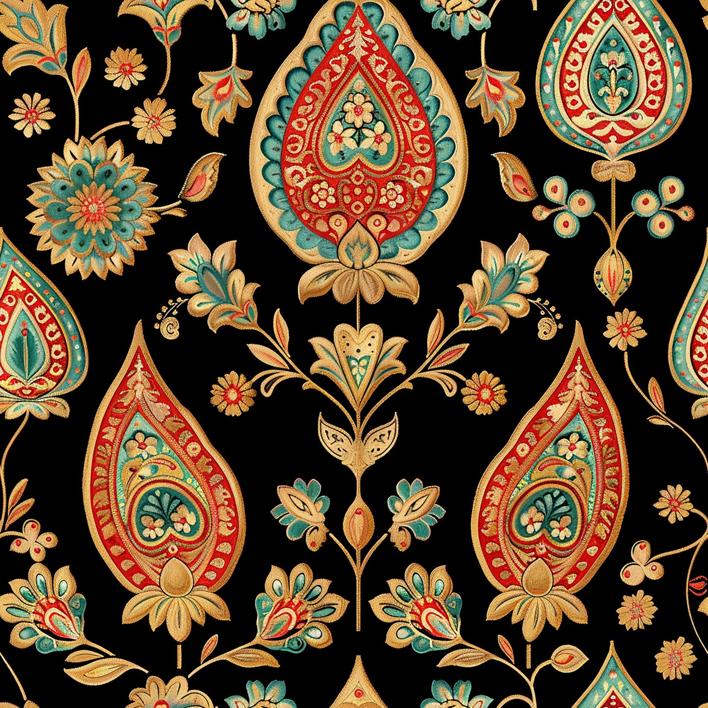 Vermas Ornate Paisley Pattern 8 Quilting Cotton Fabric