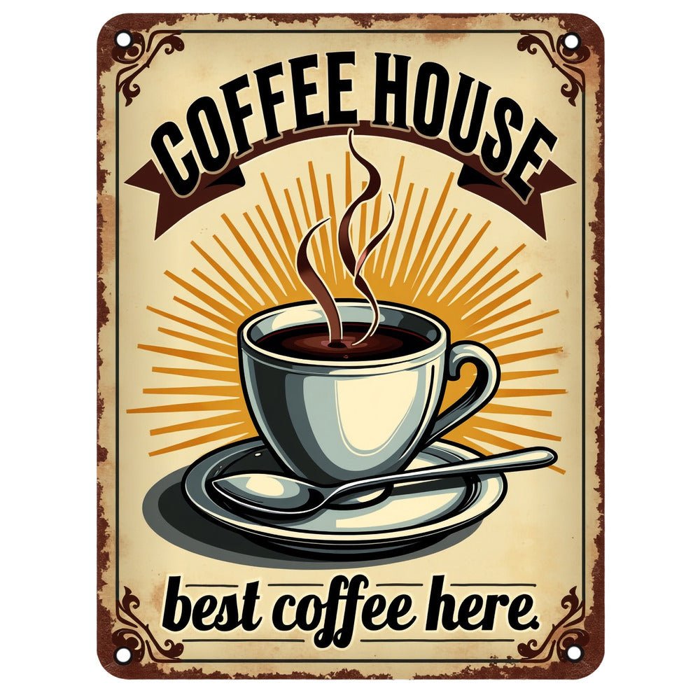 Vintage Coffee Signs Fabric Panel 8