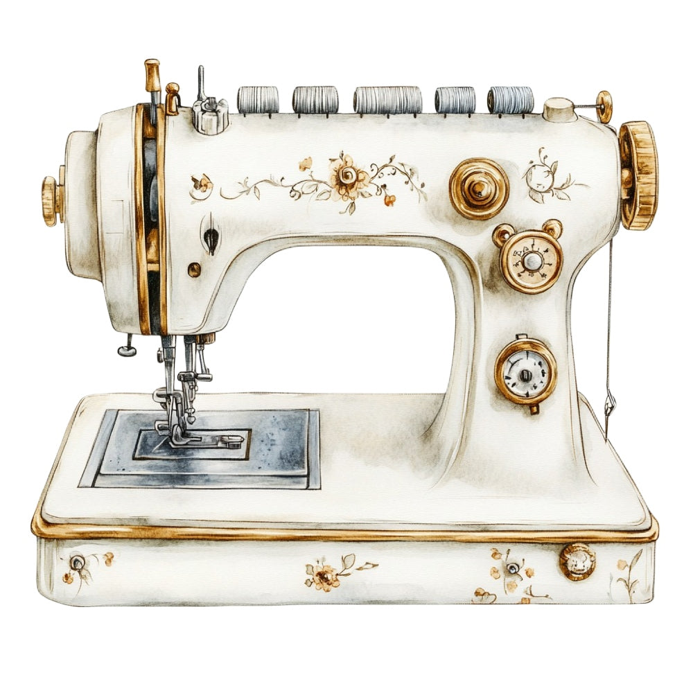 Vintage Sewing Machine Fabric Panel 16