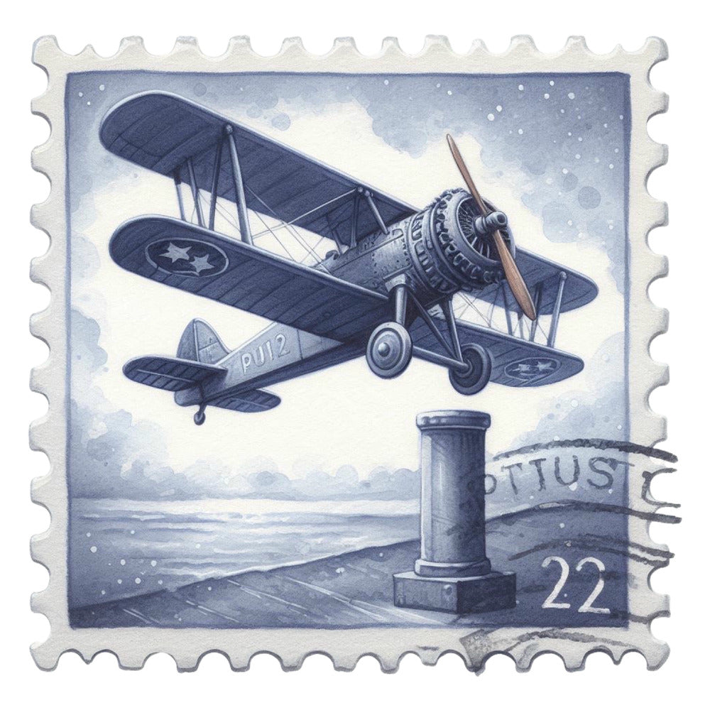 Vintage Travel Stamps Fabric Panel 7