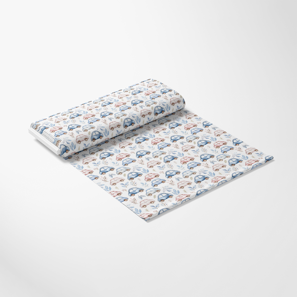 - Watercolor Baby Pattern 12 Quilting Cotton Fabric
- Soft cotton textile
- Quilting material
- Baby theme
- Pastel colors
- Blue, beige, light brown
- Small car illustrations
- Repeated motif
- Lightweight fabric
- Crafting fabric
- Sewing material