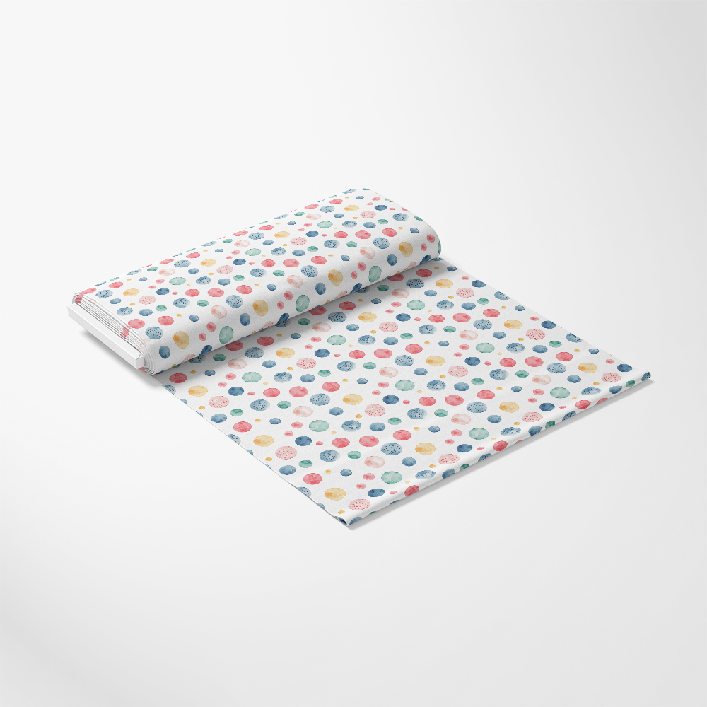 - Watercolor Baby Pattern 17 Quilting Cotton Fabric
- Multicolor dots
- Soft pastel colors
- Polka dot design
- Baby theme
- Quilting cotton textile
- Fabric by the yard
- Light background
- Artistic watercolor style
- Nursery fabric
- Crafting material
- Colorful circles