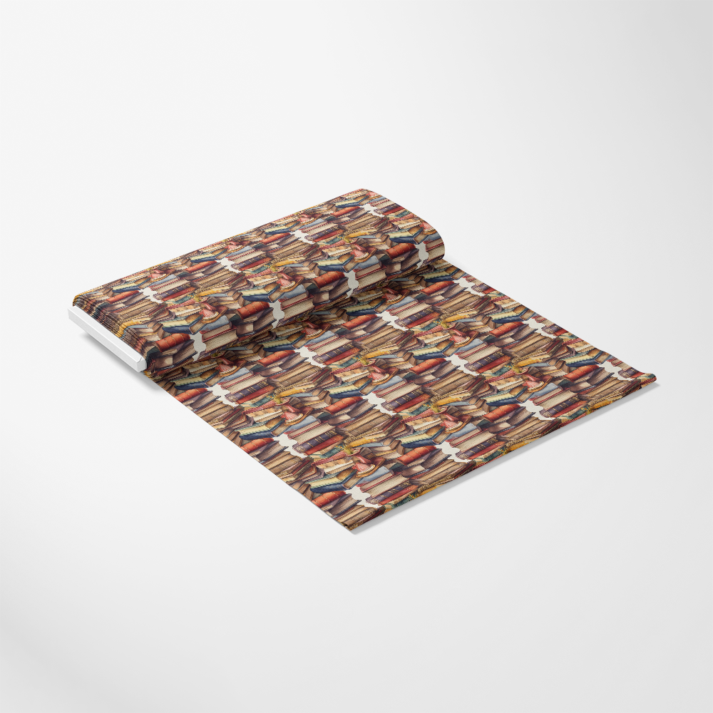 - Whimsical Library Pattern 15 Quilting Cotton Fabric
- Books, Stacks, Vintage, Literary, Study
- Warm tones, Browns, Reds, Golds, Neutrals
- Cotton textile, Quilting material, Sewing fabric
- Rustic, Cozy, Educational, Decorative, Crafting
