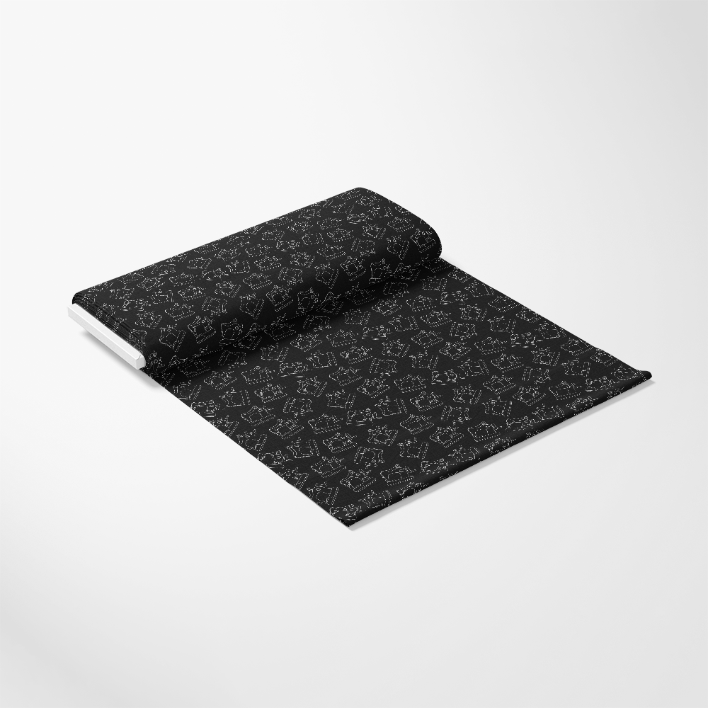 White on Black Vintage Sewing Machines Quilting Cotton Fabric