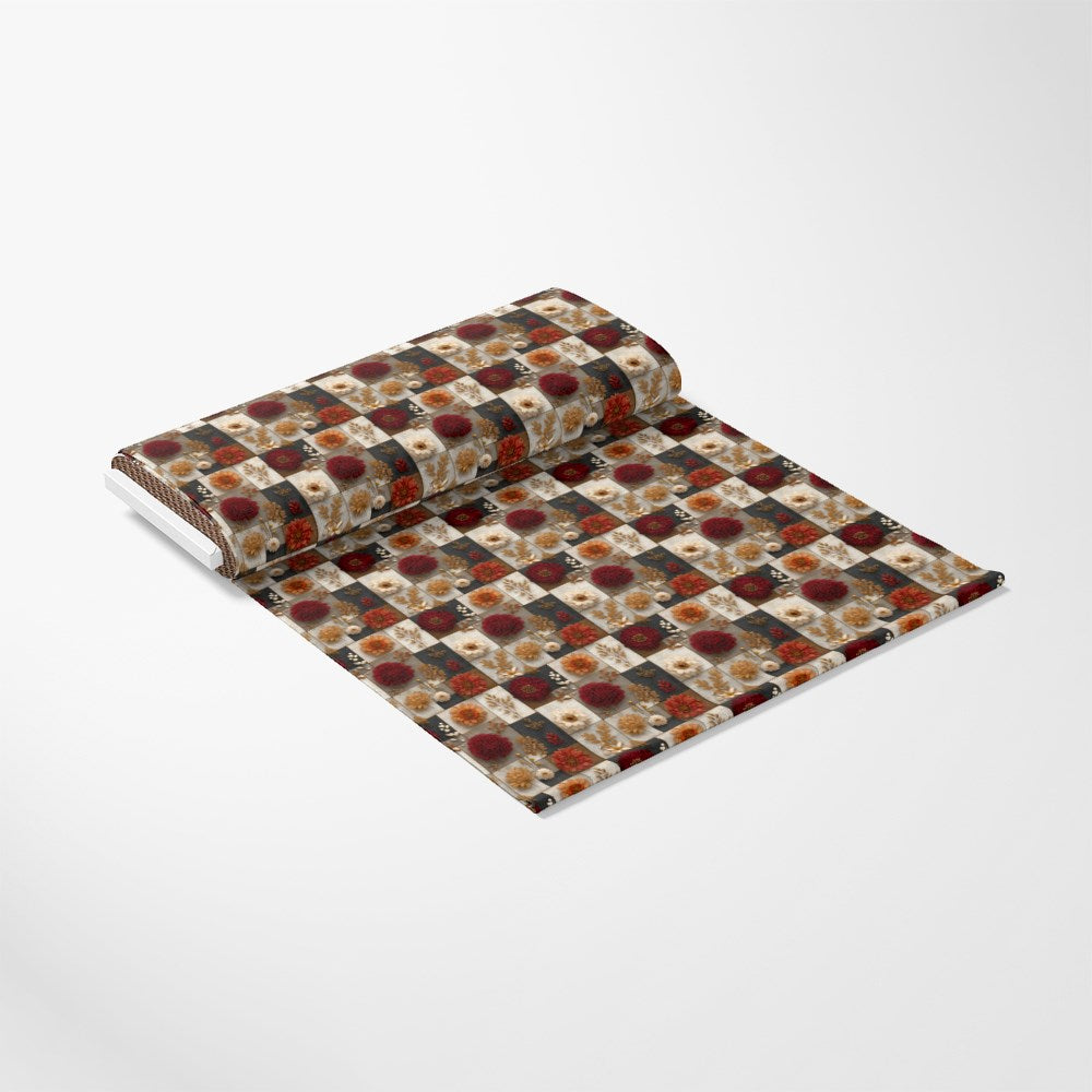 Boho Floral Patchwork Pattern 6 Quilting Cotton Fabric