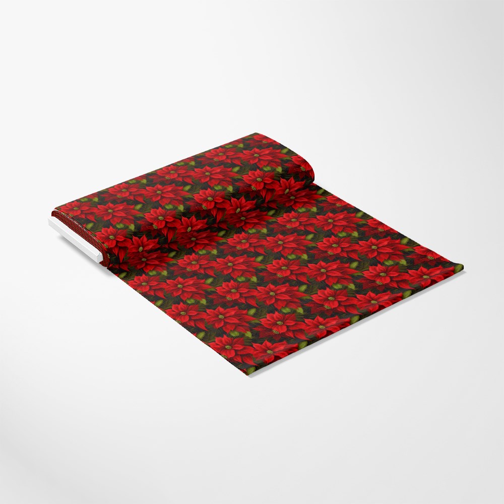 Poinsettia Blooms Pattern 7 Quilting Cotton Fabric