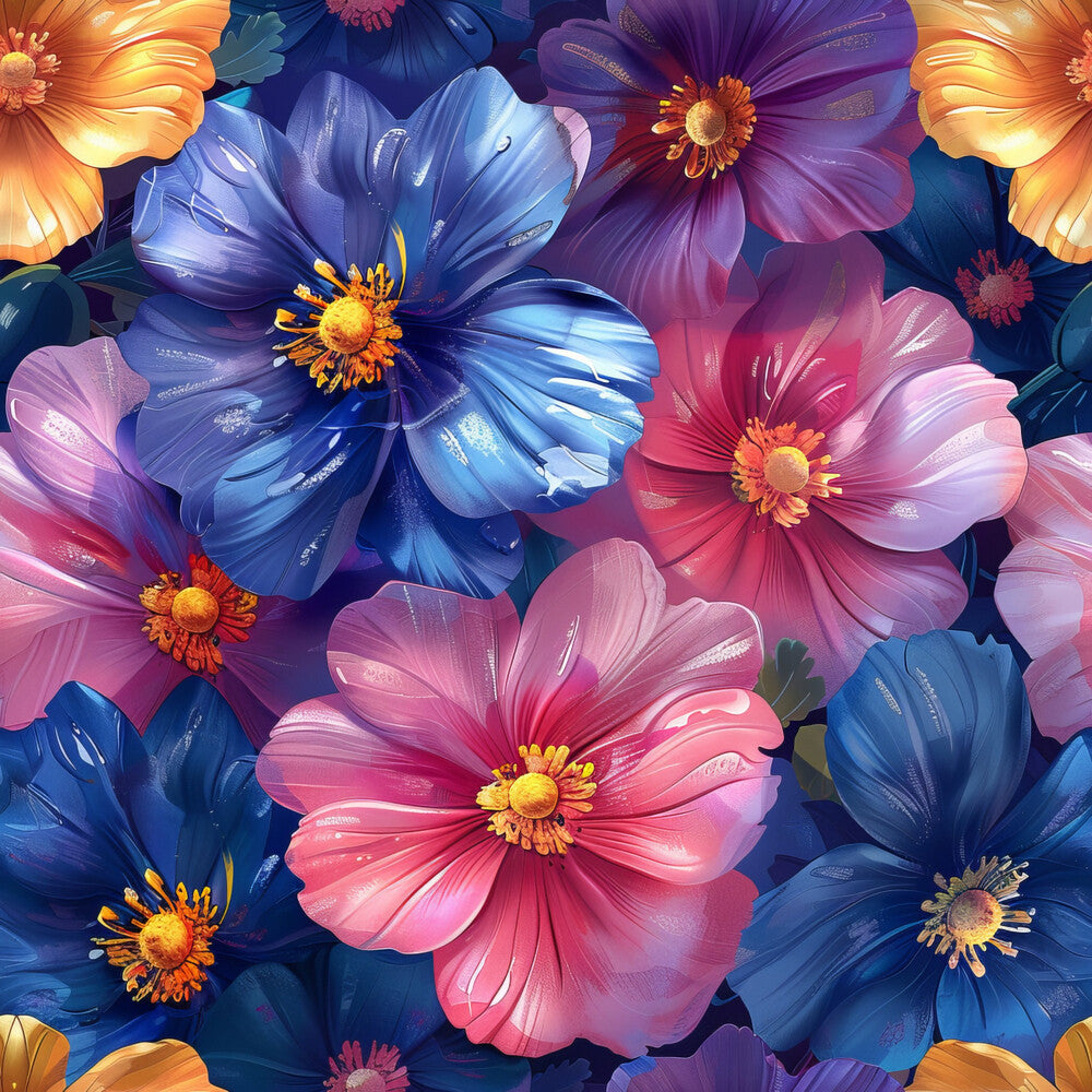 Vibrant Cosmo Flowers Fat Quarter Bundle