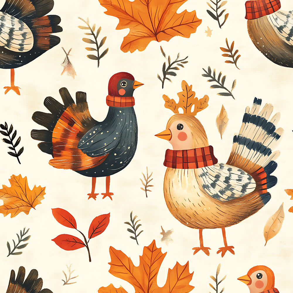 Retro Turkey Parade Fat Quarter Bundle
