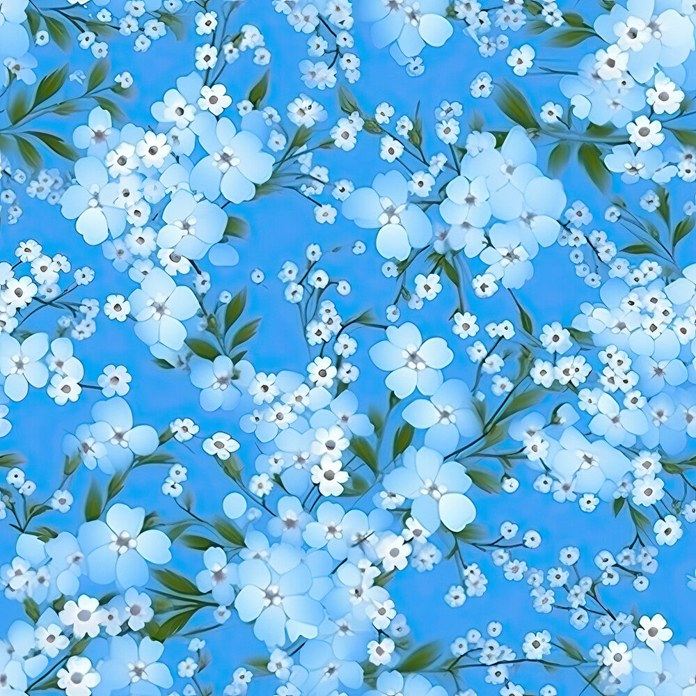 Forget Me Not Blue Florals Fat Quarter Bundle