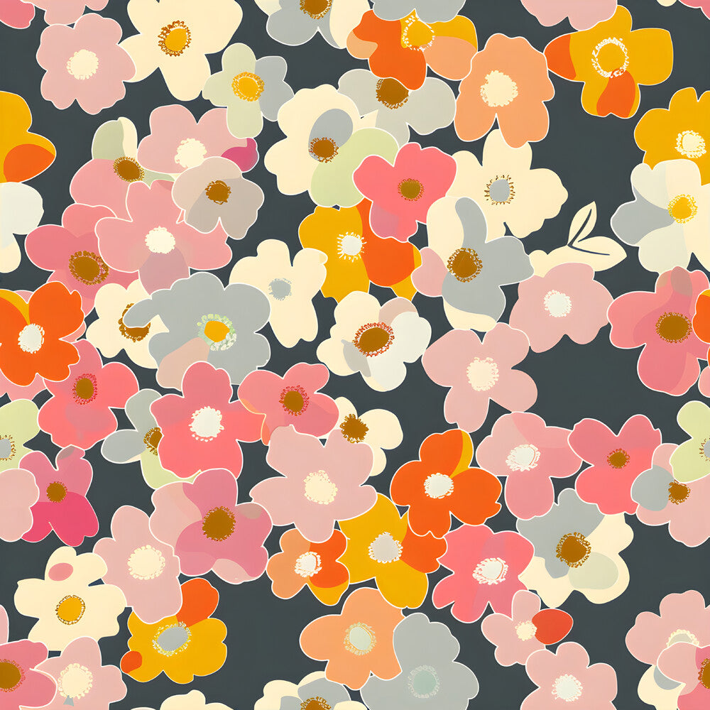 Retro Floral Daisies Fat Quarter Bundle